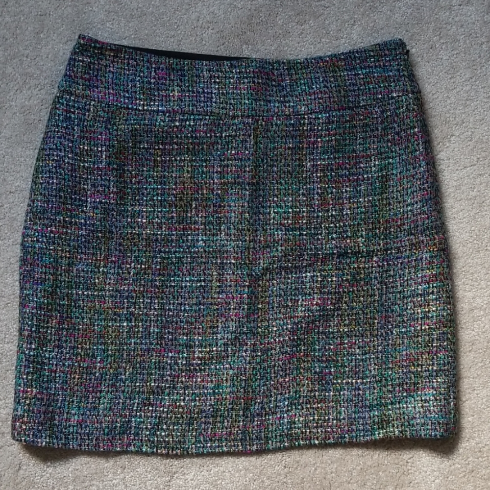 Loft Outlet multicolor tweed mini skirt